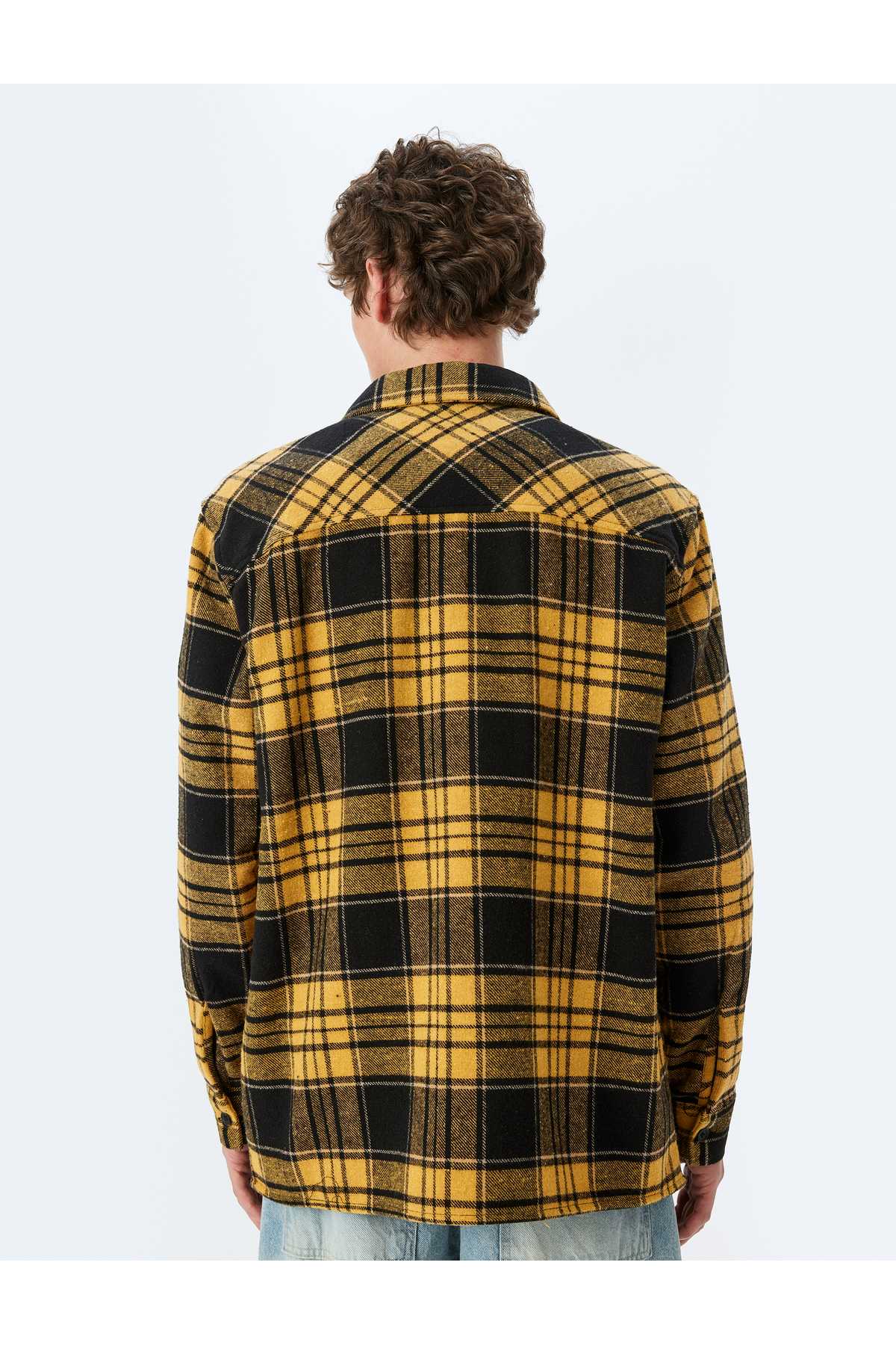 پیراهن الوار جیب دار بلند