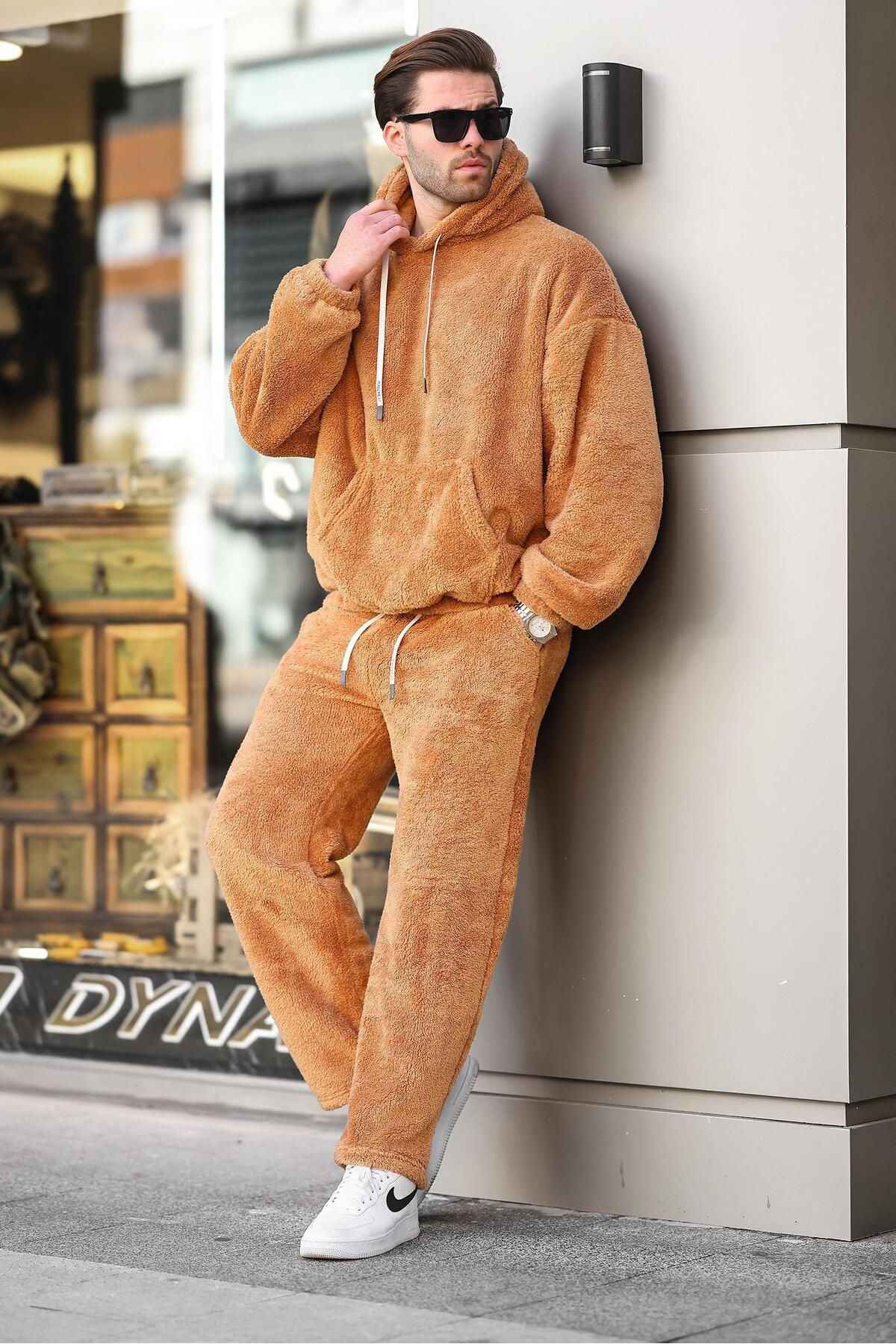 Beige Mobile Mobile Mobile Polar Men Tracksuit