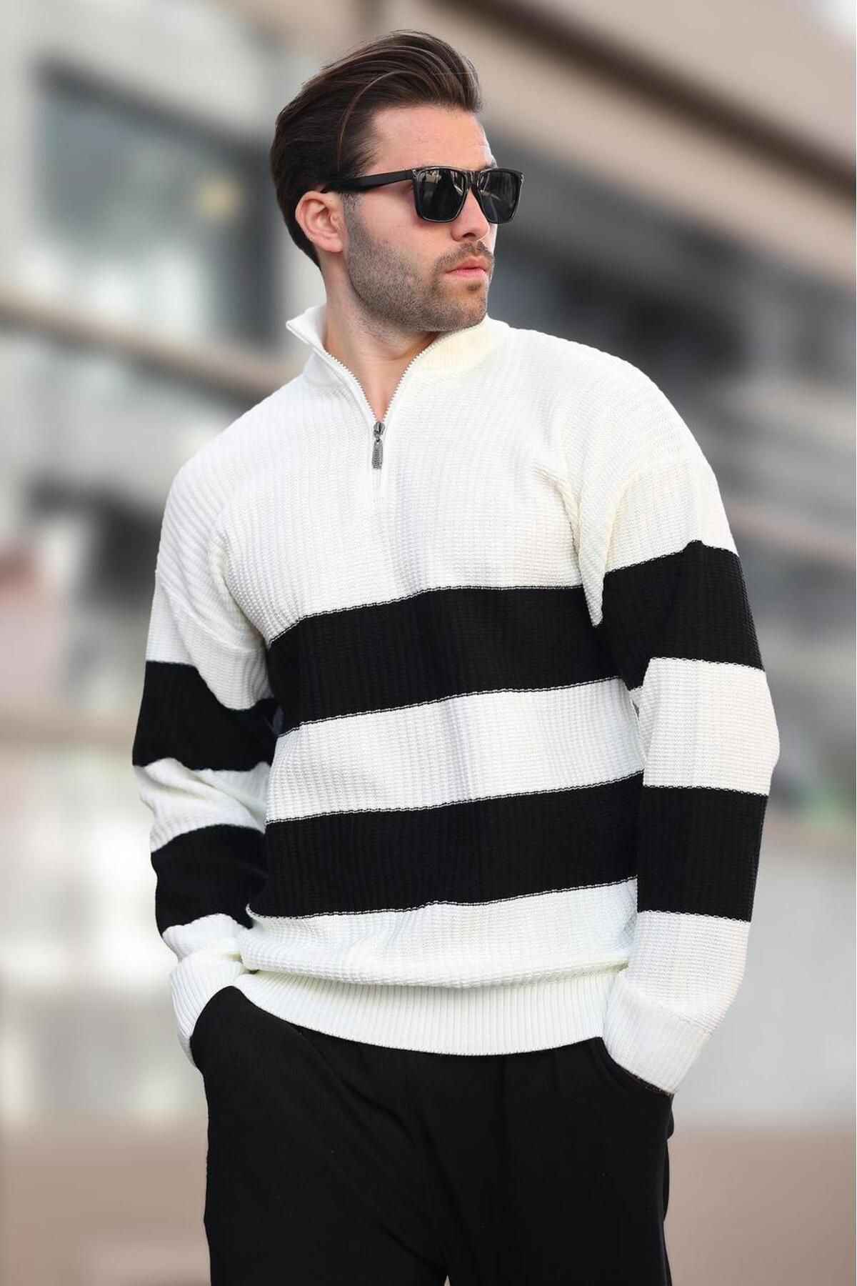 ژاکت مردانه یقه زیپ خاکستری