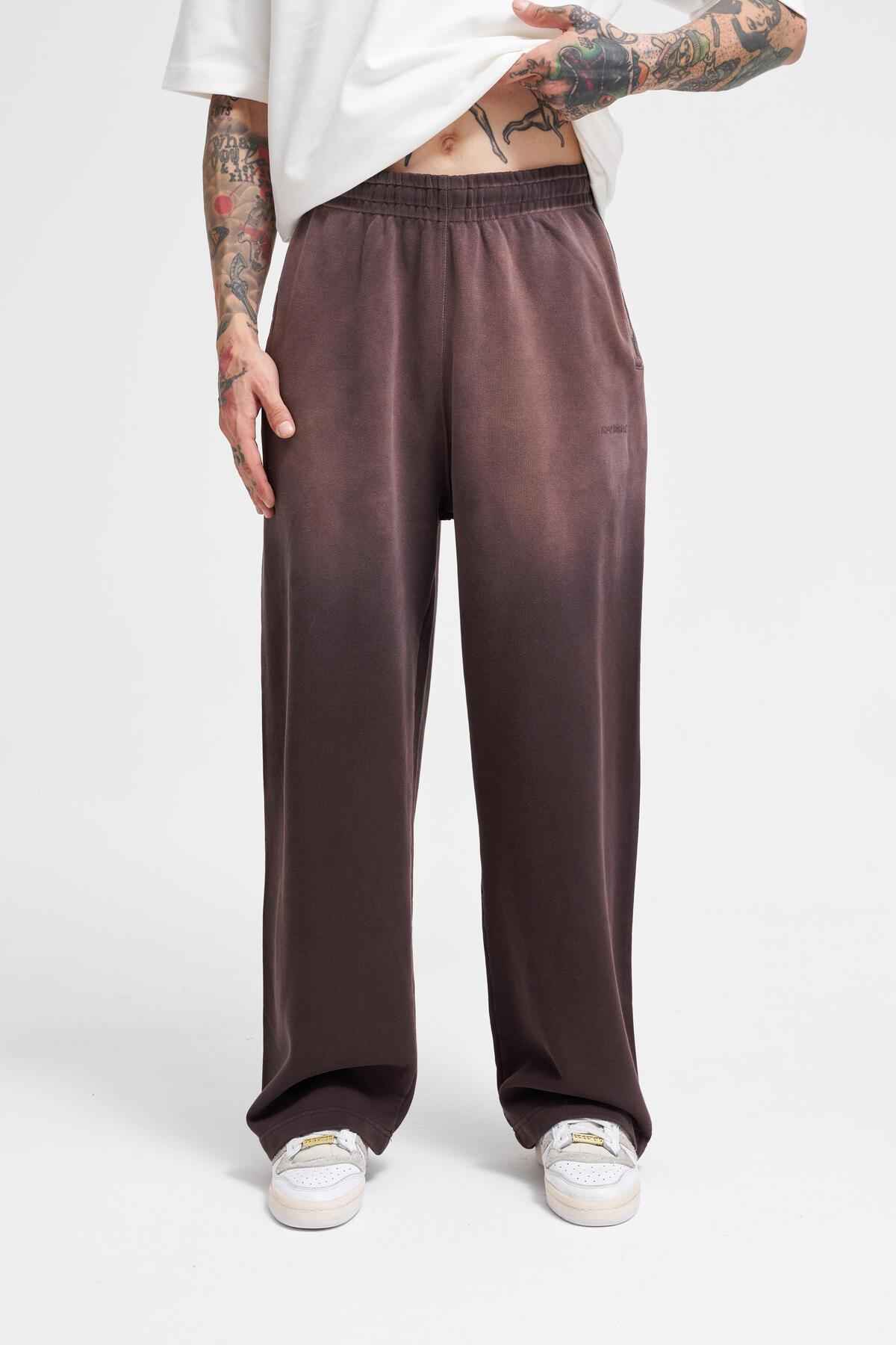 شلوار گرمکن آبی گشاد گشاد مردانه Grandient Washed