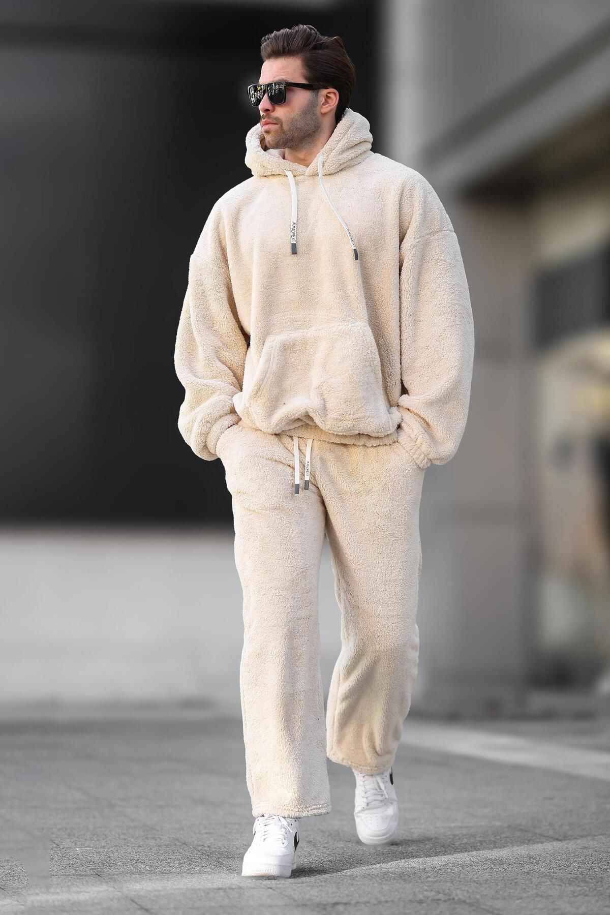 Beige Mobile Mobile Mobile Polar Men Tracksuit