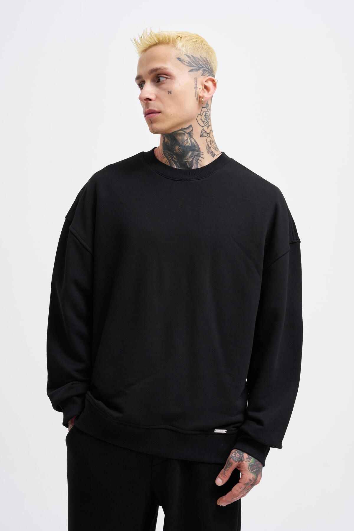 سویشرت مردانه پایه جامد خاکستری روشن