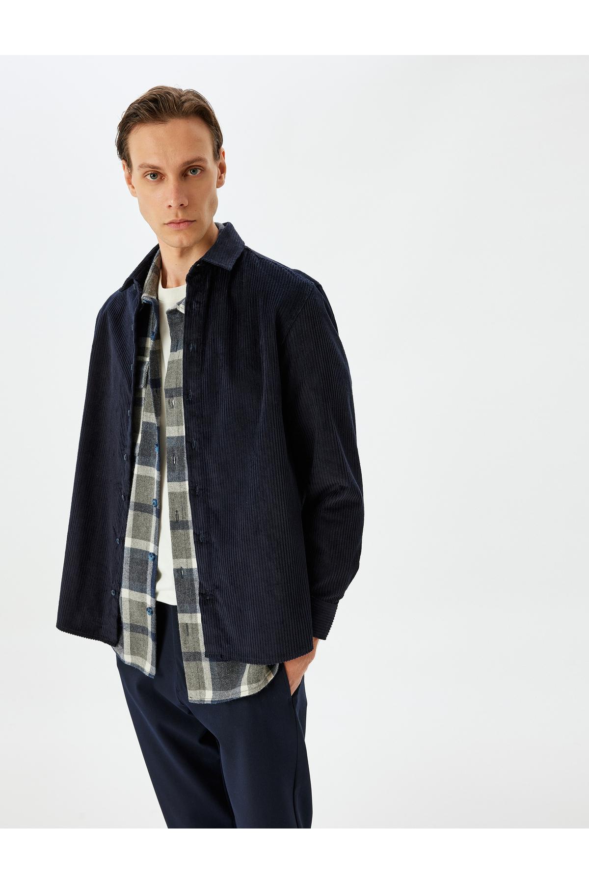 پیراهن مخملی پنبه ای آستین بلند