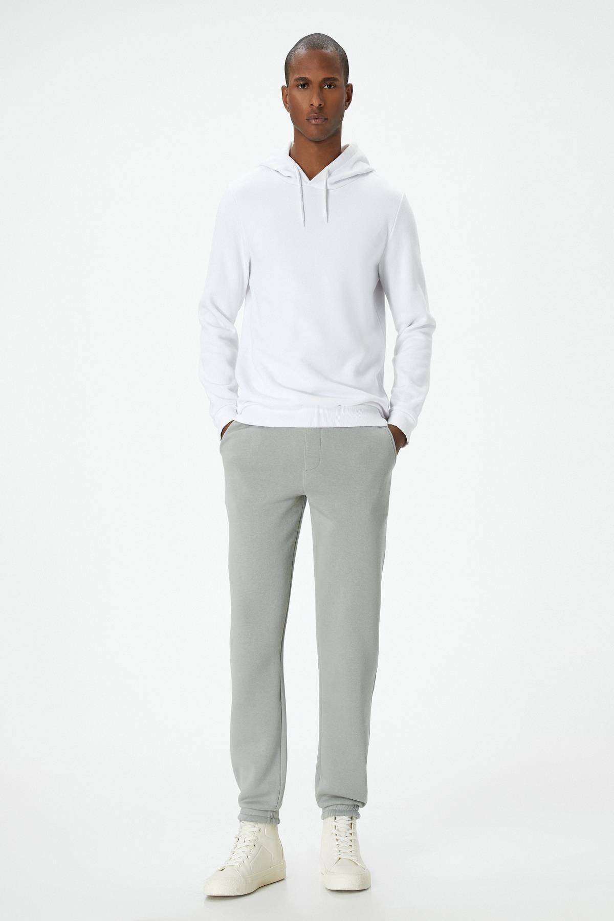 شلوار ورزشی Jogger با دور کمر توری و جزئیات جیب