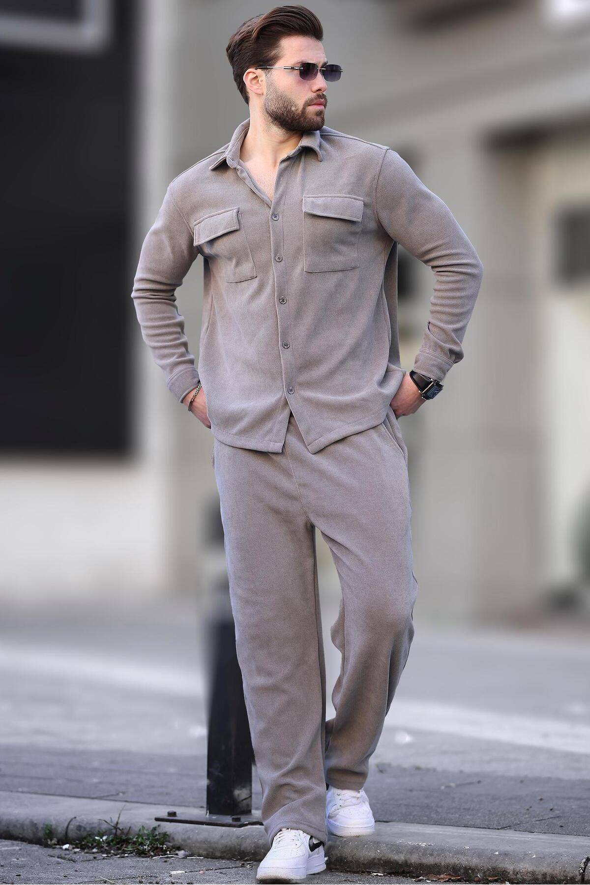 مجموعه پیراهن مردان مخملی شتر