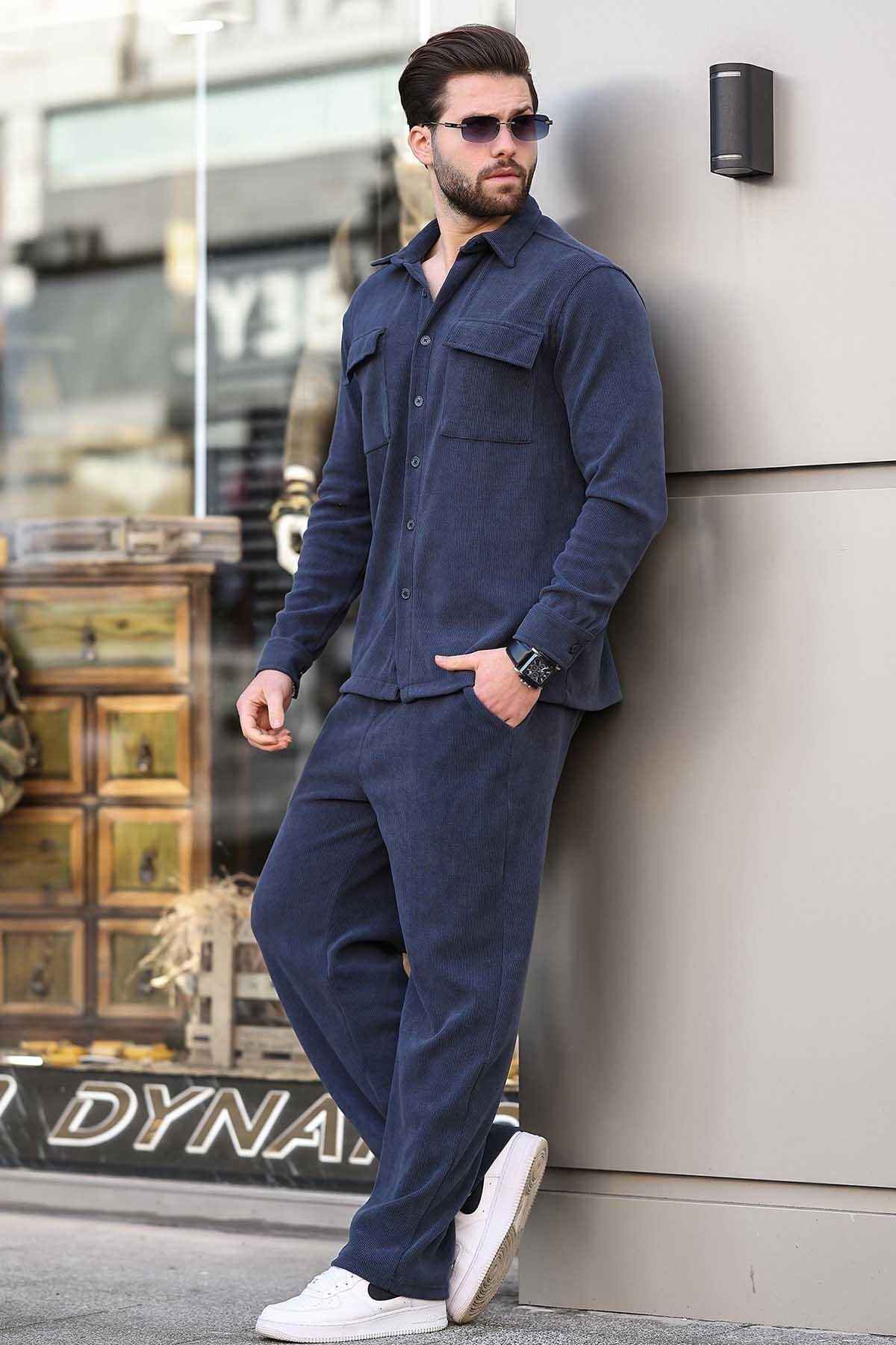 مجموعه پیراهن مردان مخملی شتر