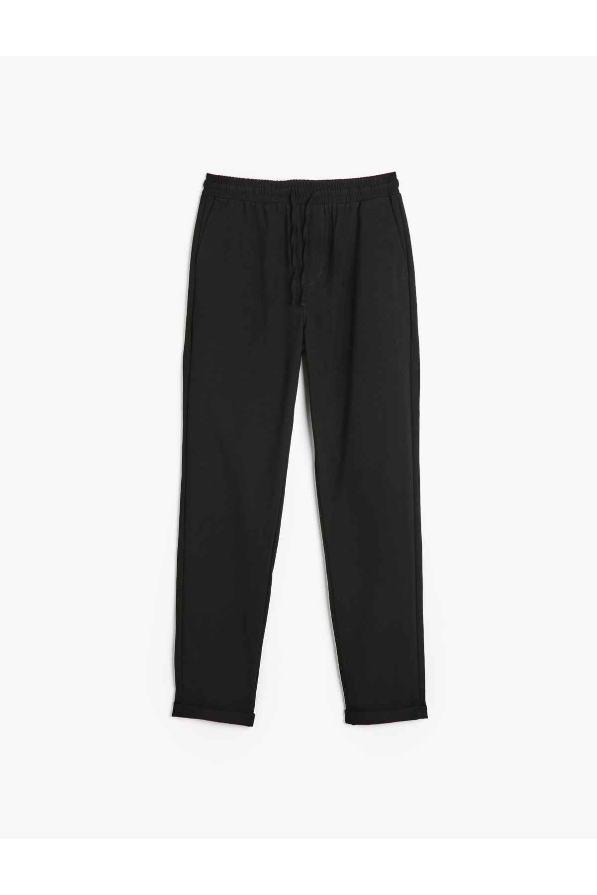 کمر مخلوط ویسکوز شلوار جیب چید