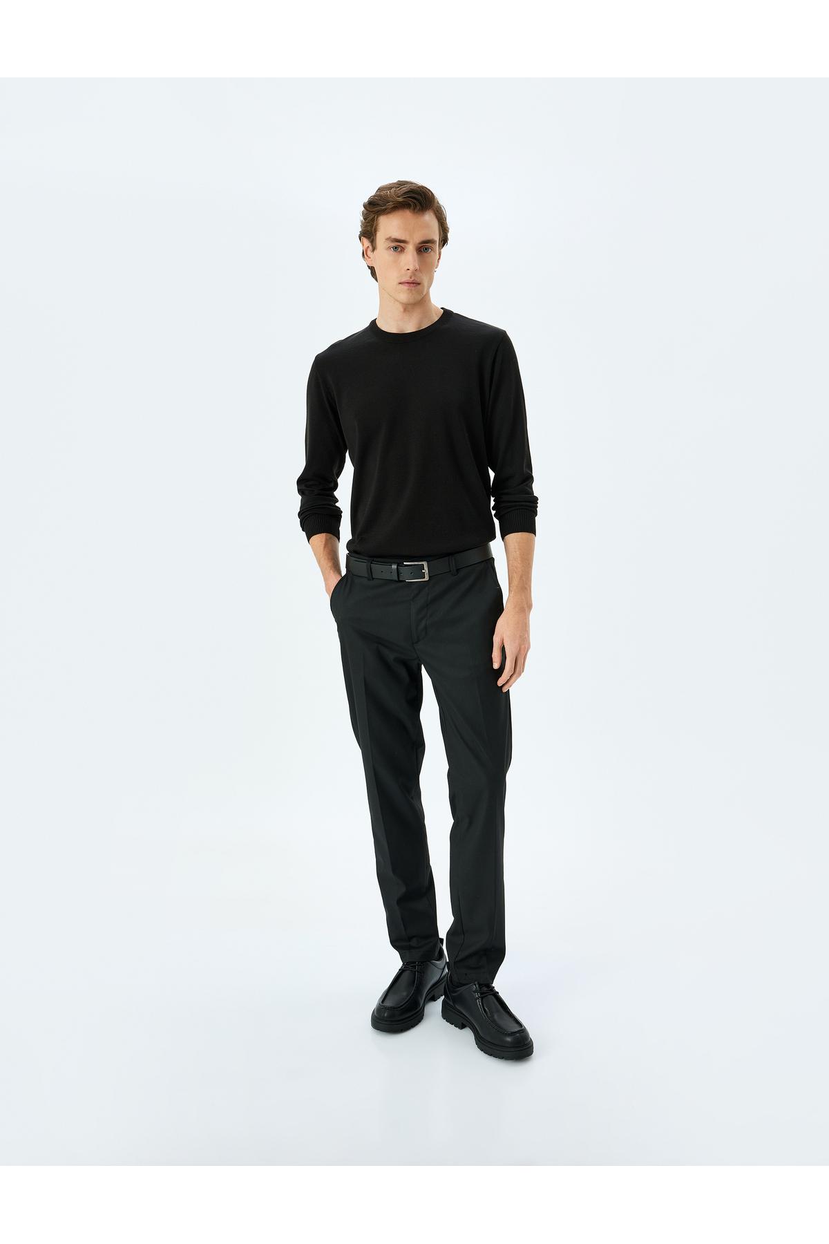 یقه دوچرخه آستین بلند پشمی پایه لباس بافتنی مخلوط