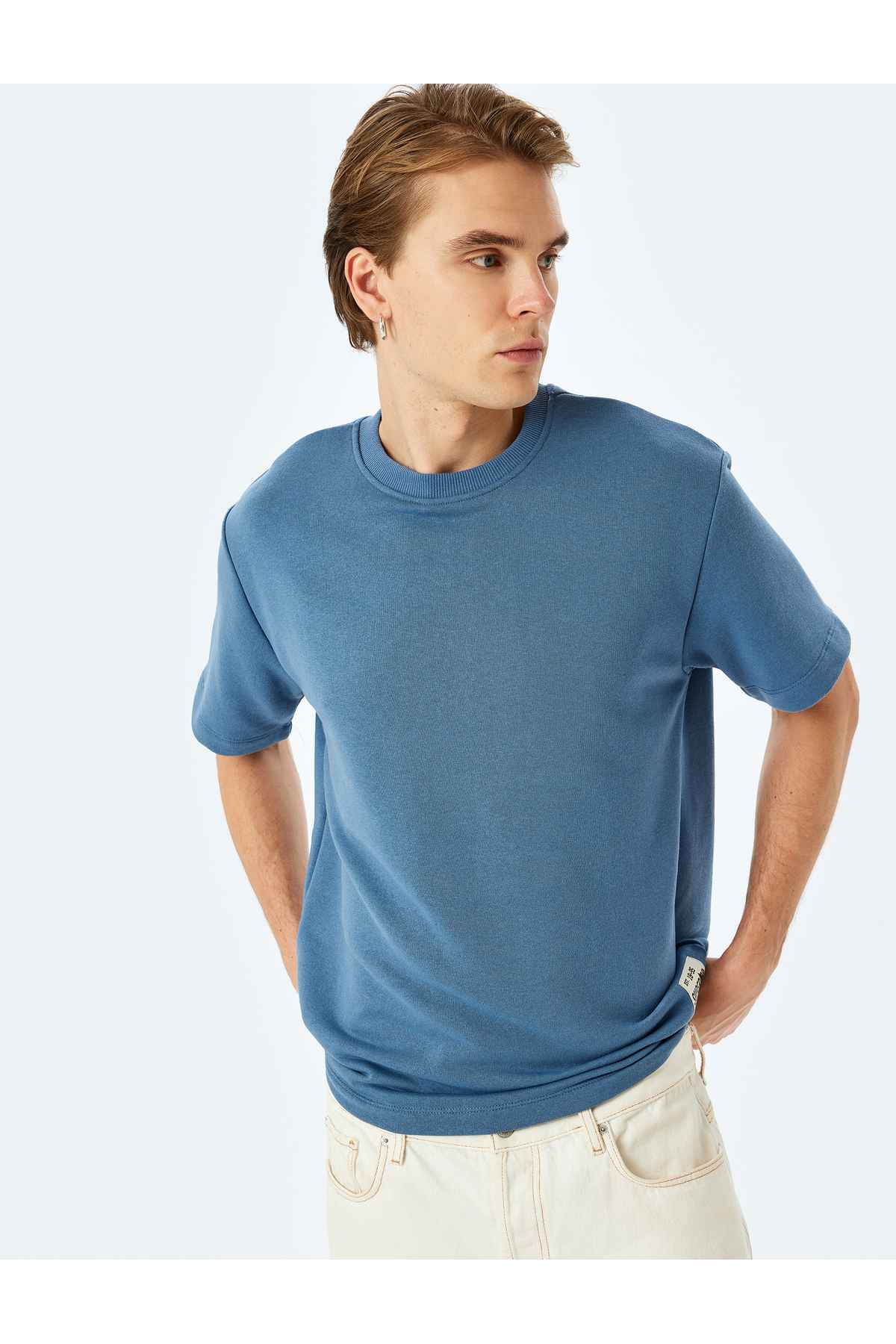 برچسب دقیق مخلوط پنبه آستین کوتاه آستین کوتاه T -shirt