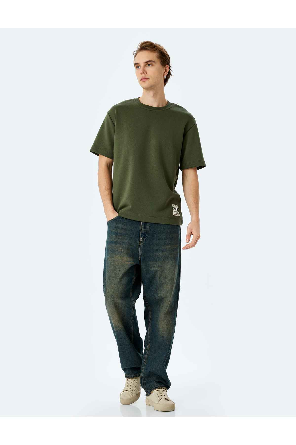 برچسب دقیق مخلوط پنبه آستین کوتاه آستین کوتاه T -shirt