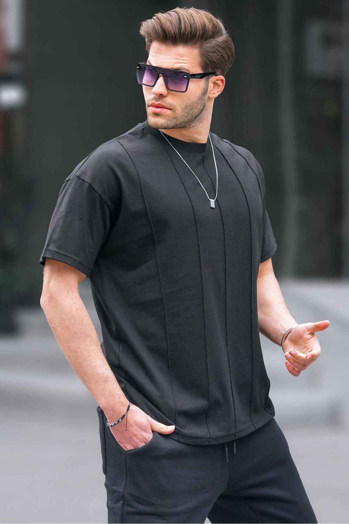 تیشرت مردانه یقه یقه خاکستری رنگ شده