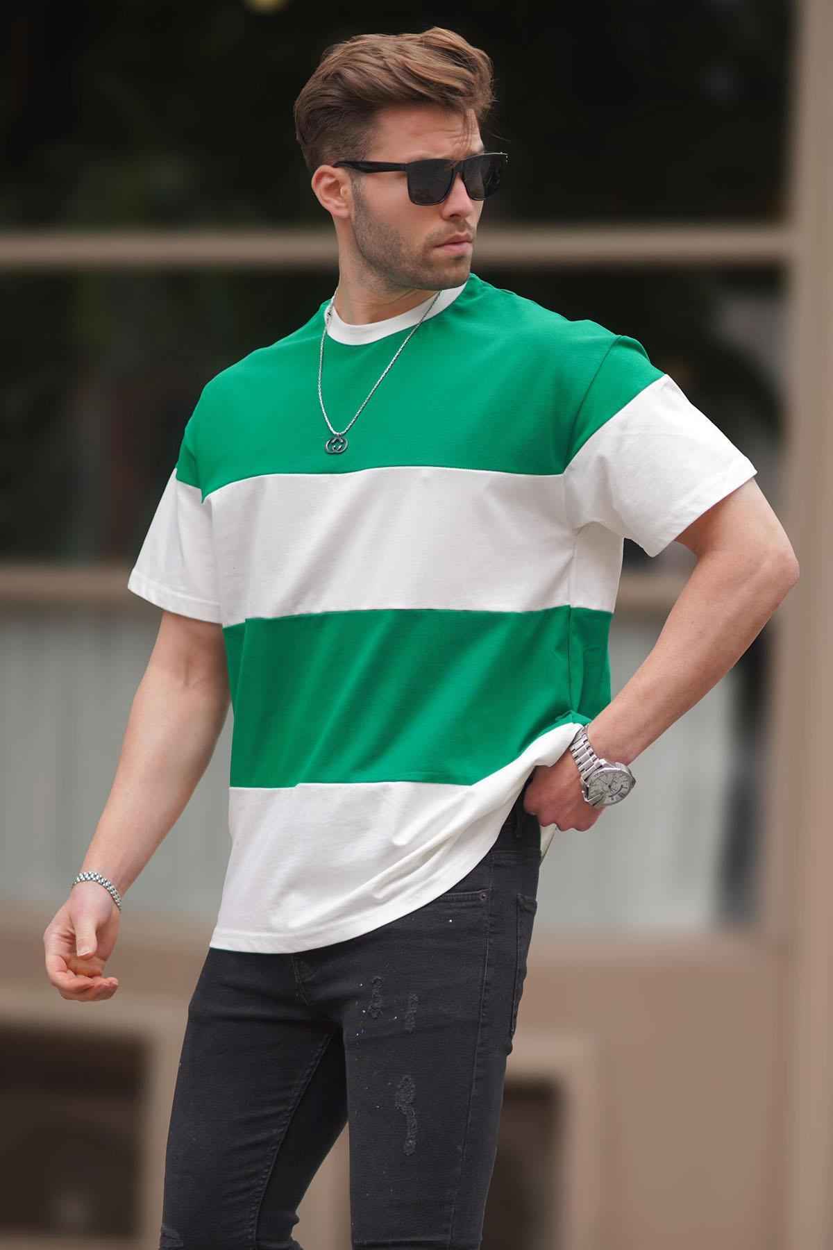 تیشرت یقه ای با رنگ بلوک شده مشکی