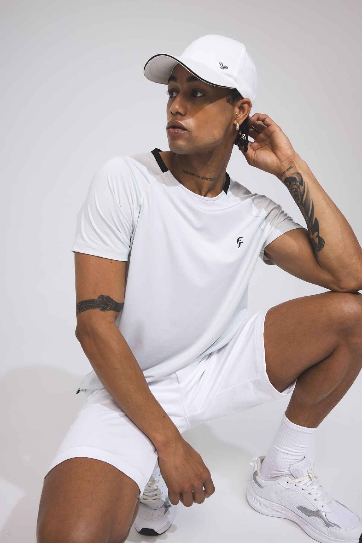 تیشرت پارچه ای سنگین DeFactoFit Standard Fit Crew Neck Athlete