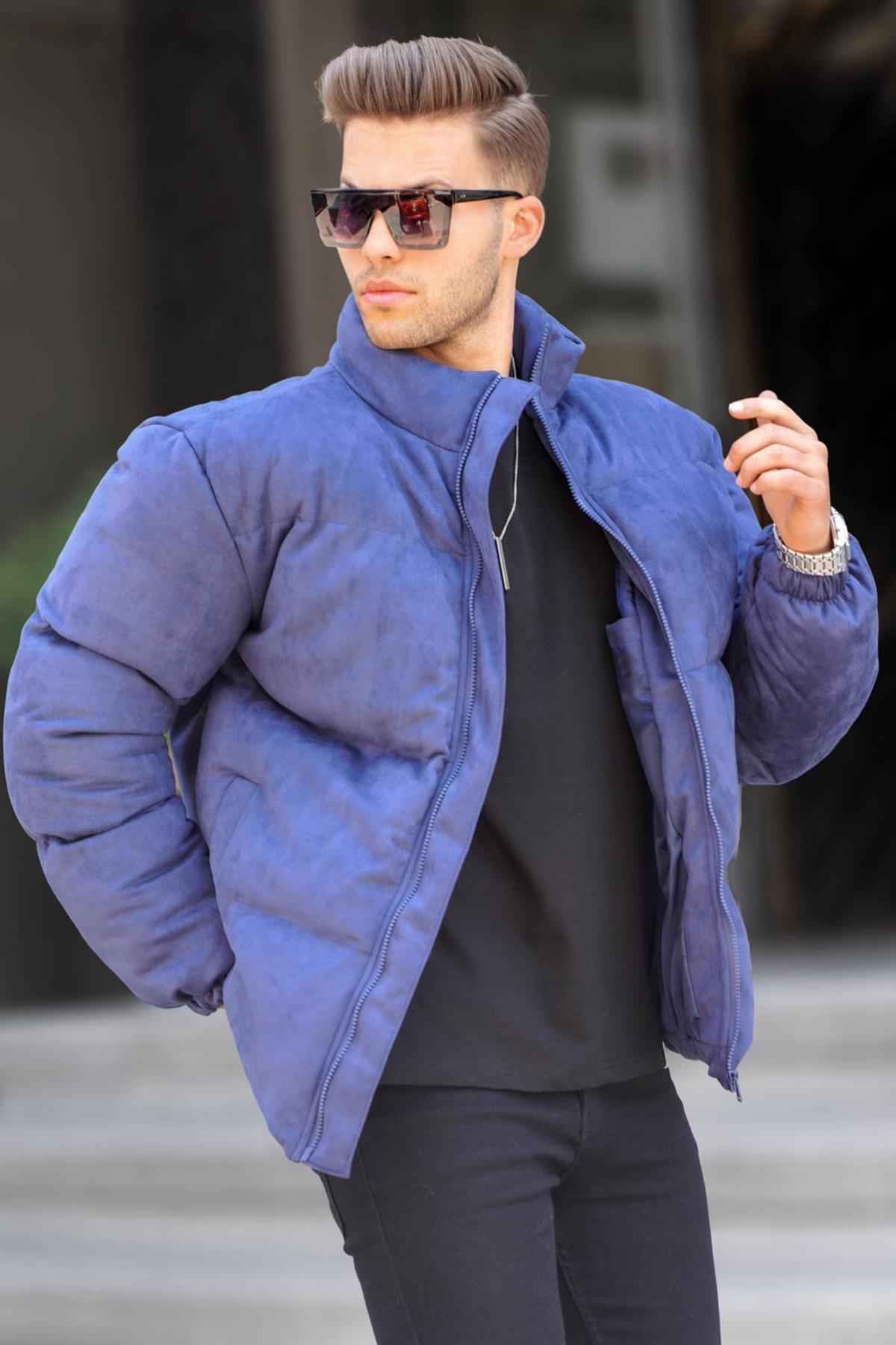 کاپشن پف دار مردانه قهوه ای Nubuck