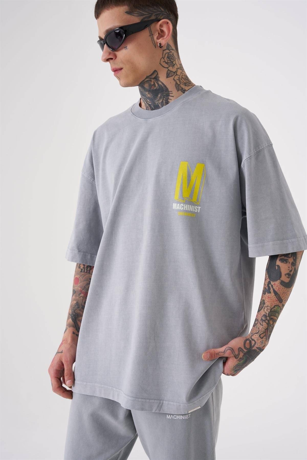 تیشرت پرینت شسته ONENINE87 ASP-BLUE