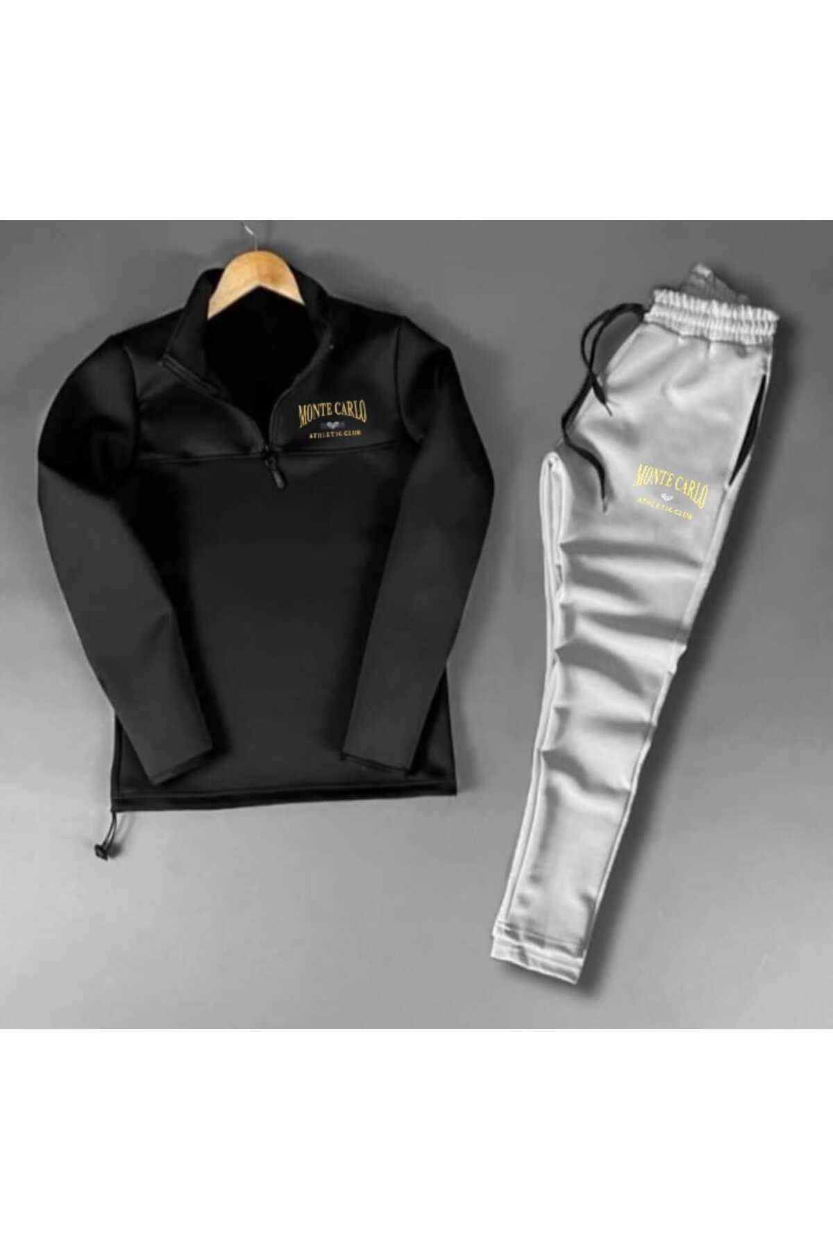 لباس ورزشی مردانه مشکی چاپ شده با لوگوی اسکوبا امگ