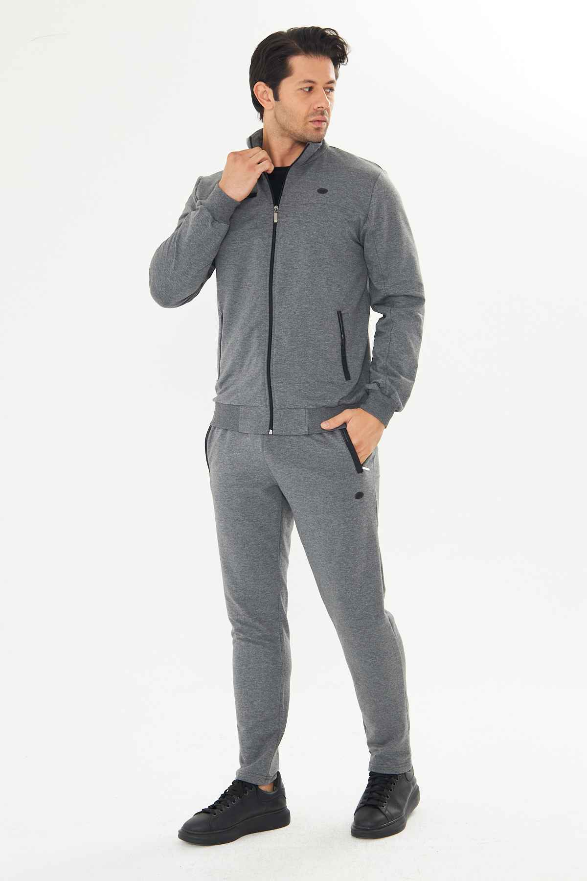 ست لباس ورزشی مردانه پارچه نخی FM19102