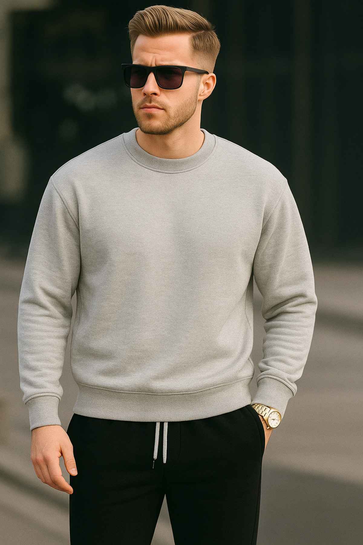 یقه دوچرخه تناسب منظم پیراهن ضخیم پایه تخت