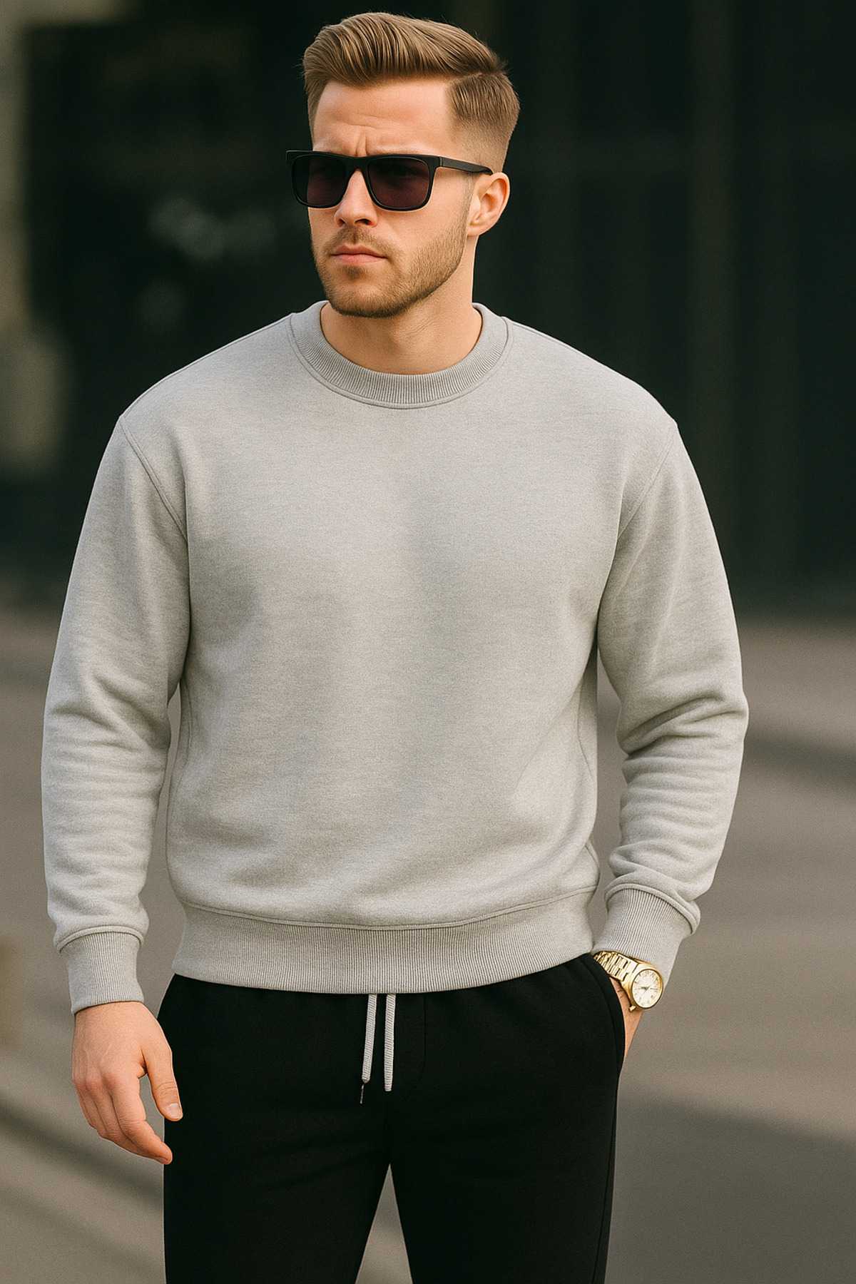 یقه دوچرخه تناسب منظم پیراهن ضخیم پایه تخت