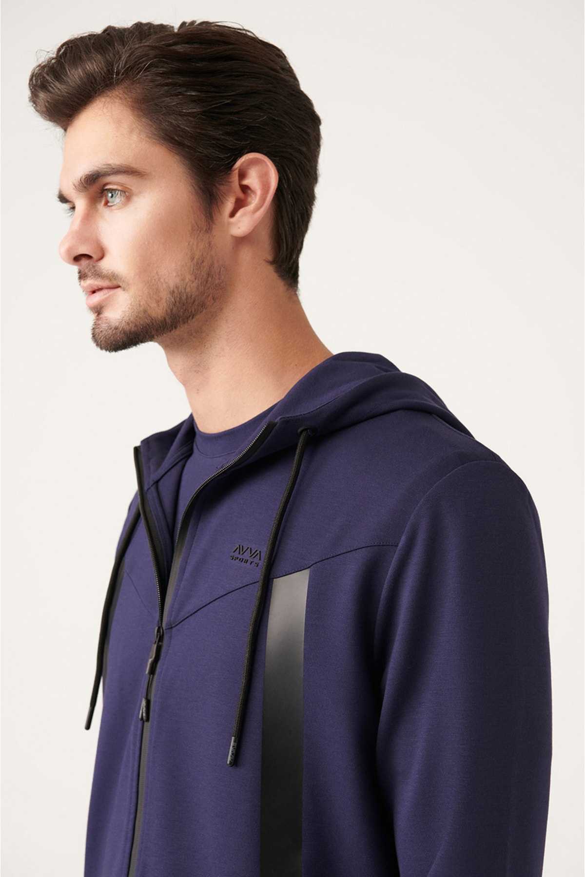 ژاکت کش باف پشمی یقه کلاهدار خاکستری