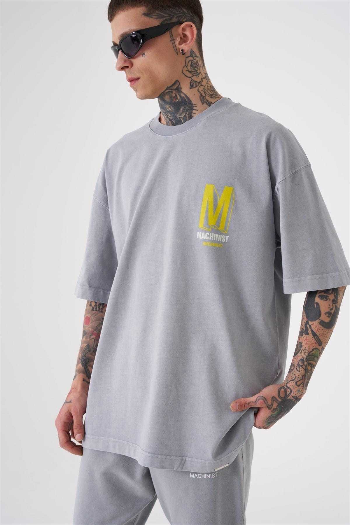 تیشرت پرینت شسته ONENINE87 ASP-BLUE