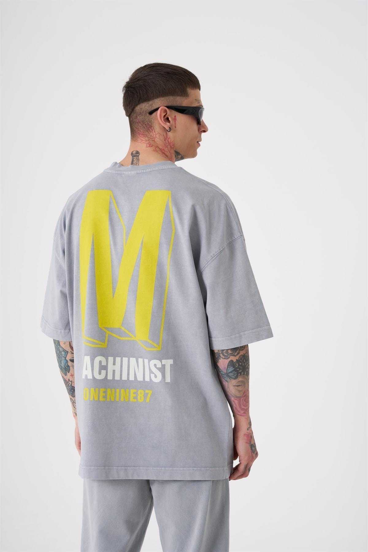 تیشرت پرینت شسته ONENINE87 ASP-BLUE