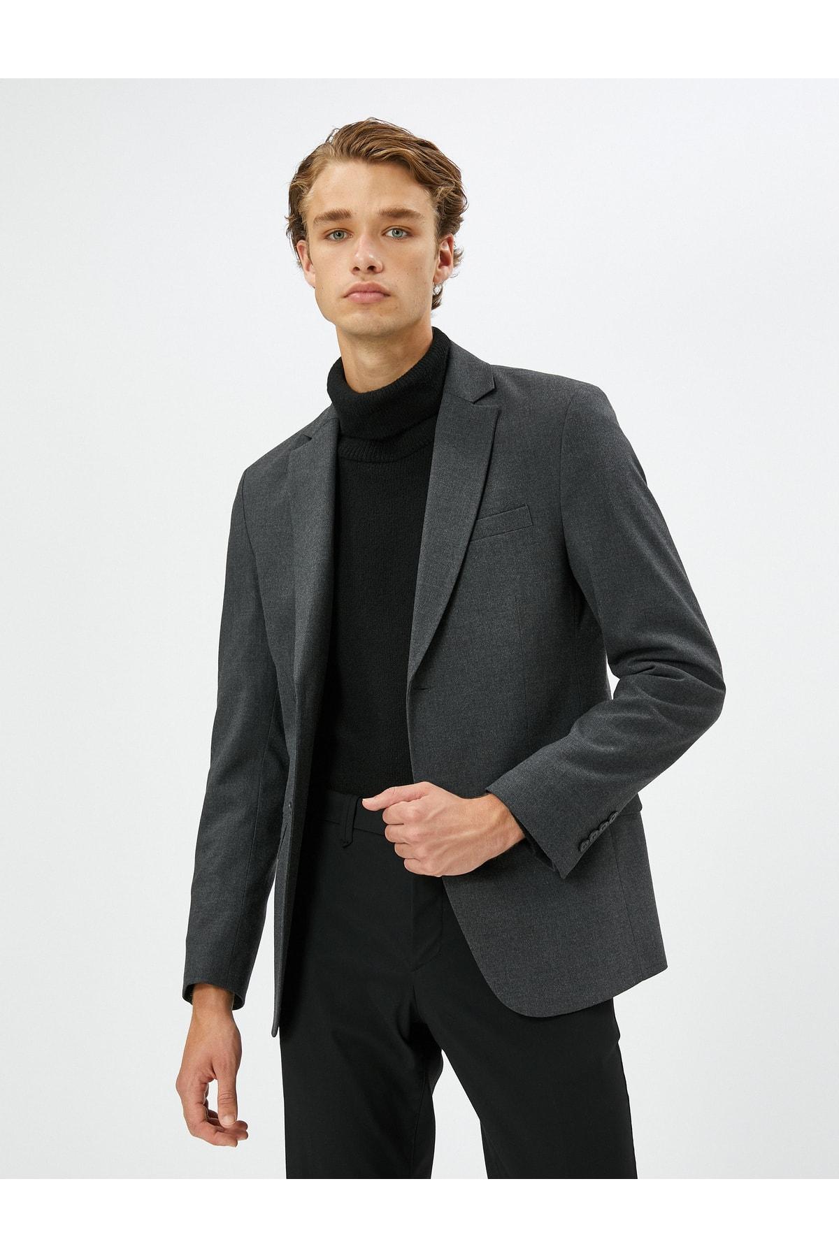 ژاکت بلیزر دو جیب دکمه دار