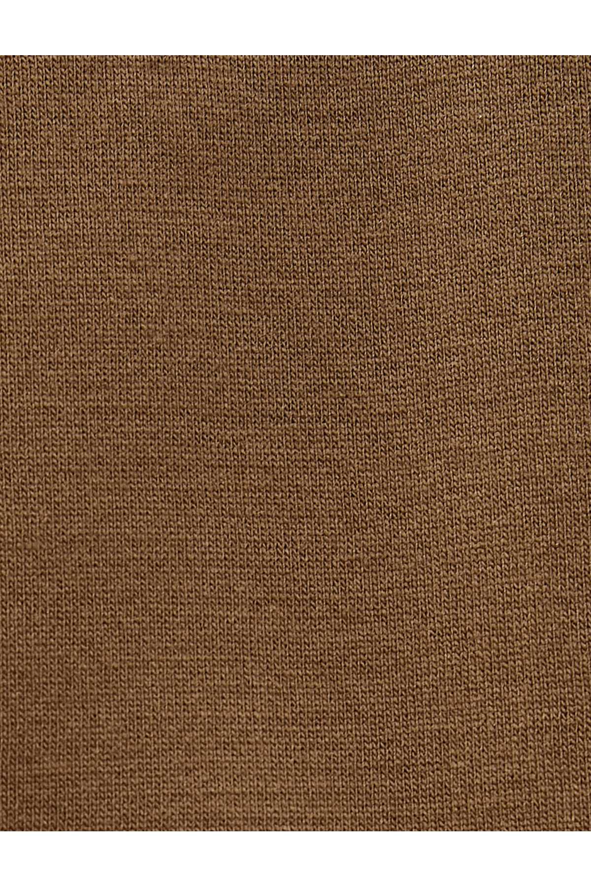 یقه اسلیم پیراهن کش ساده با بافت آستین بلند