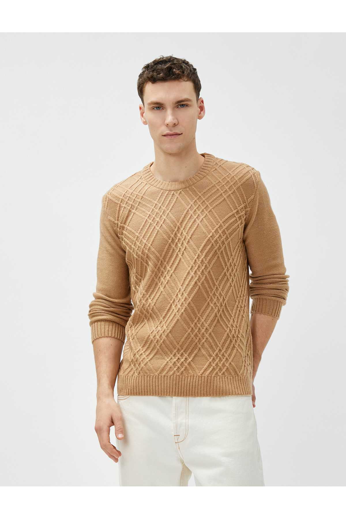 ژاکت آستین بلند مدل الماس یقه