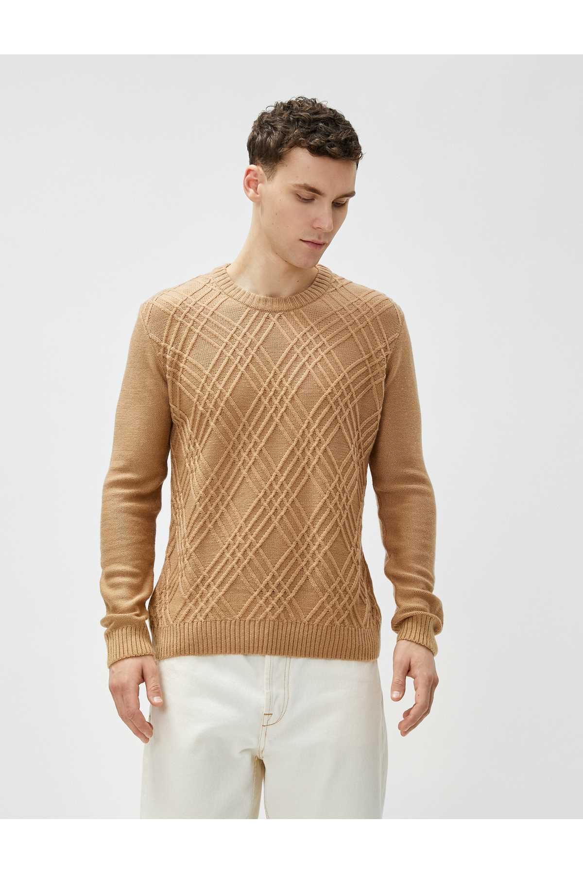 ژاکت آستین بلند مدل الماس یقه